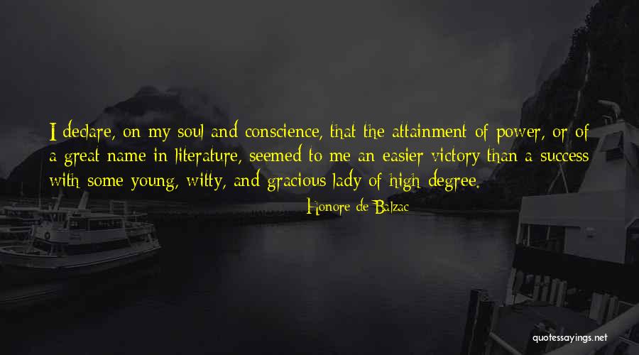 Conscience In Love Quotes By Honore De Balzac