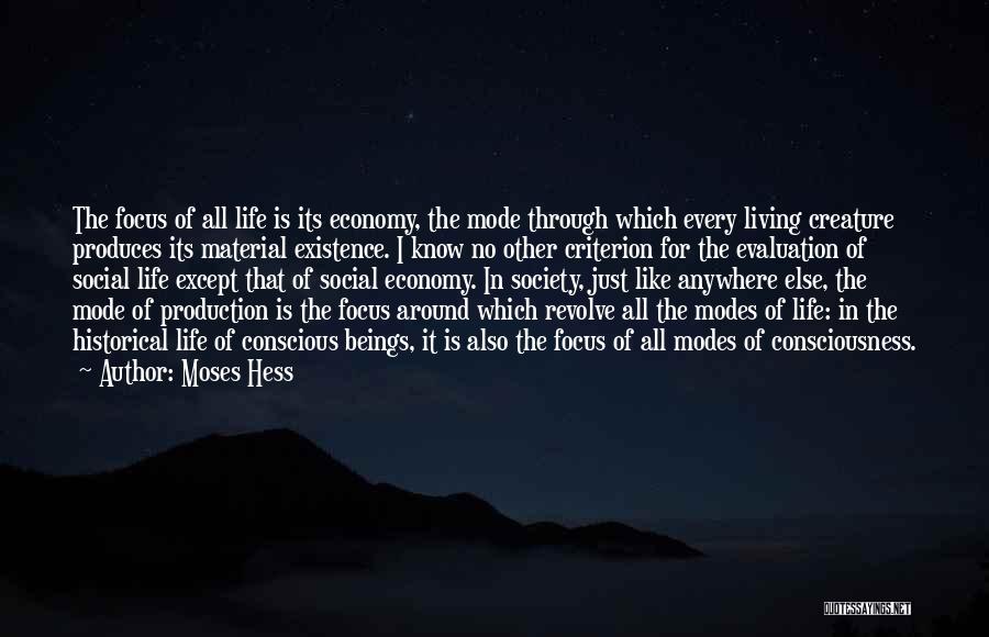 Conscious Living Quotes By Moses Hess