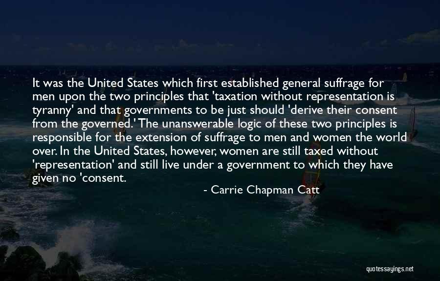 Consent Of The Governed Quotes By Carrie Chapman Catt