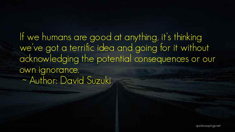 Consequences Of Ignorance Quotes By David Suzuki