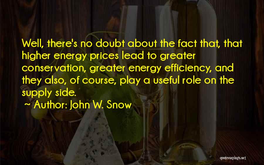 Conservation Of Energy Quotes By John W. Snow