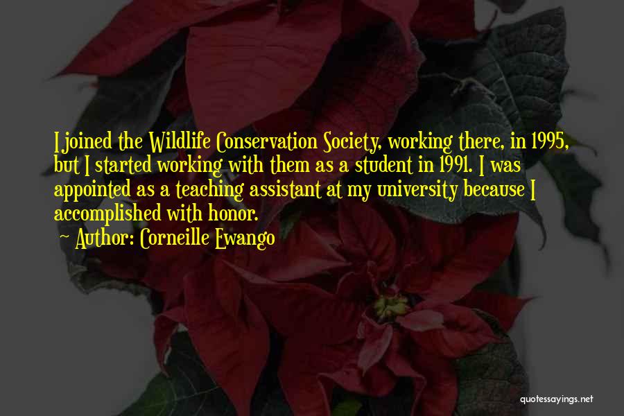 Conservation Of Wildlife Quotes By Corneille Ewango