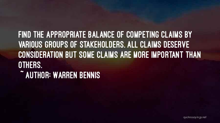 Consideration Of Others Quotes By Warren Bennis