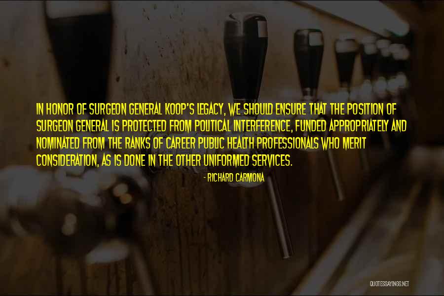 Consideration Of Quotes By Richard Carmona Consideration Of Quotes By Richard Carmona
