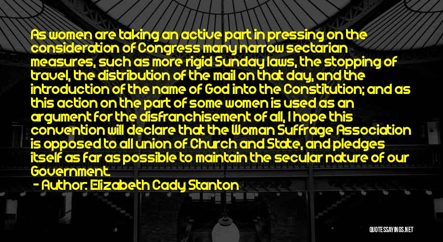 Consideration Quotes By Elizabeth Cady Stanton