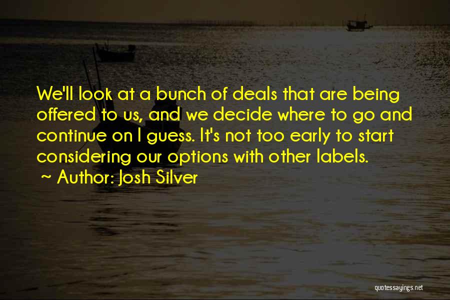 Considering Options Quotes By Josh Silver