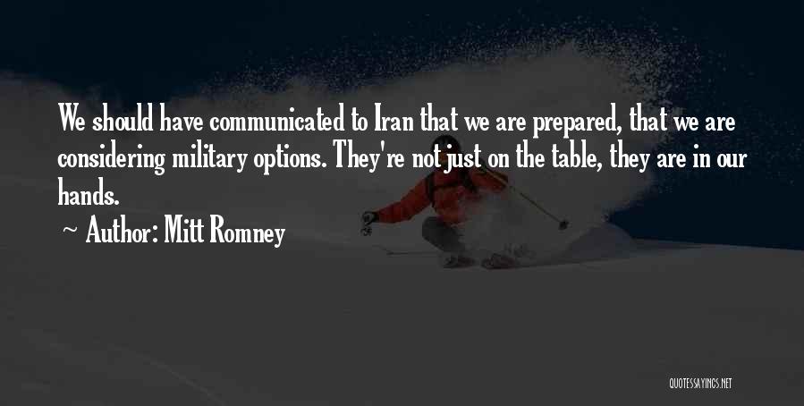 Considering Options Quotes By Mitt Romney