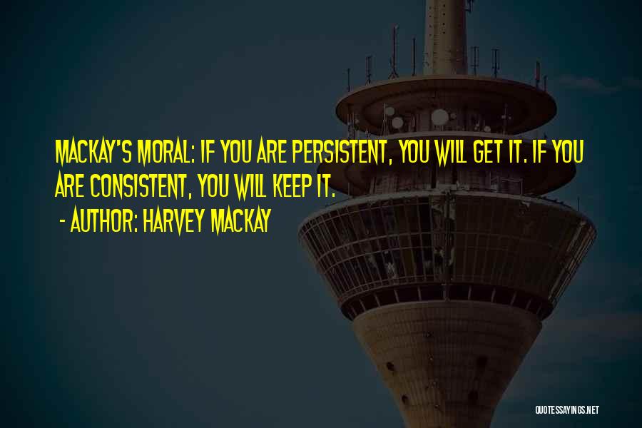 Consistent And Persistent Quotes By Harvey MacKay