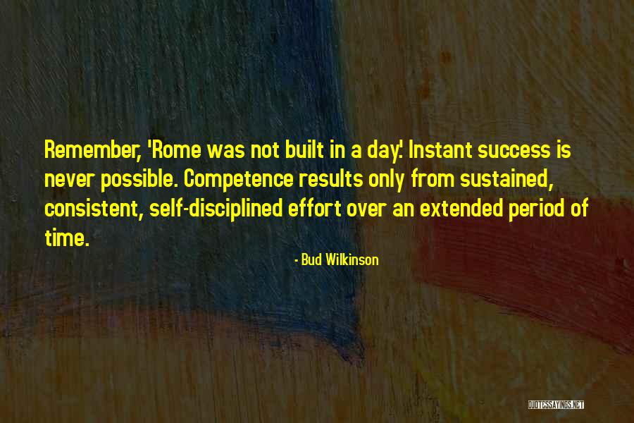 Consistent Success Quotes By Bud Wilkinson