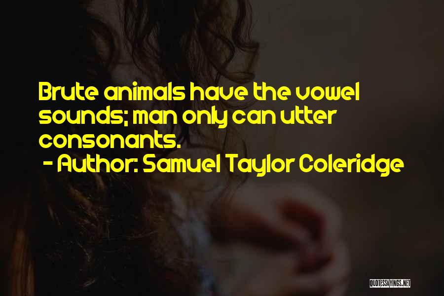 Consonants Quotes By Samuel Taylor Coleridge