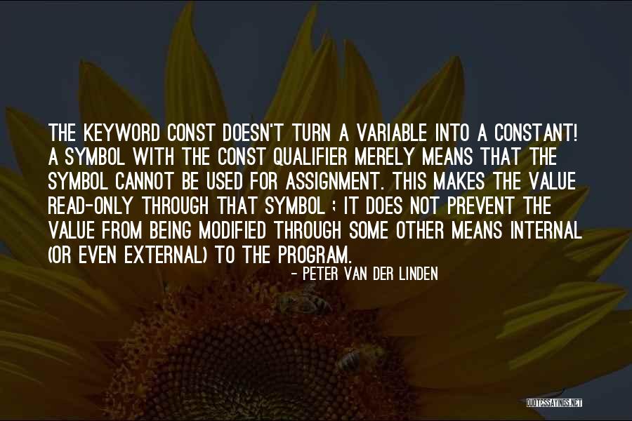 Constant And Variable Quotes By Peter Van Der Linden