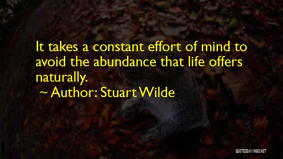 Constant Effort Quotes By Stuart Wilde