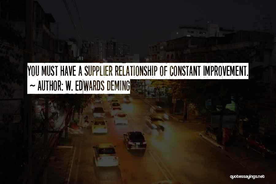 Constant Improvement Quotes By W. Edwards Deming