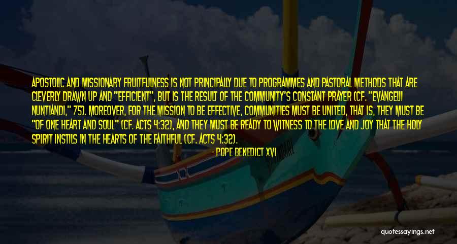 Constant Prayer Quotes By Pope Benedict XVI