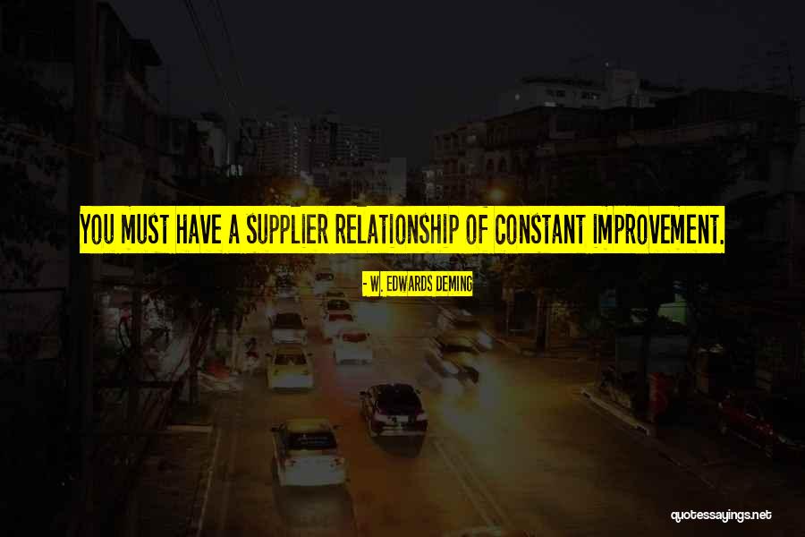 Constant Self Improvement Quotes By W. Edwards Deming Constant Self Improvement Quotes By W. Edwards Deming
