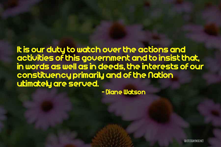 Constituency Government Quotes By Diane Watson Constituency Government Quotes By Diane Watson