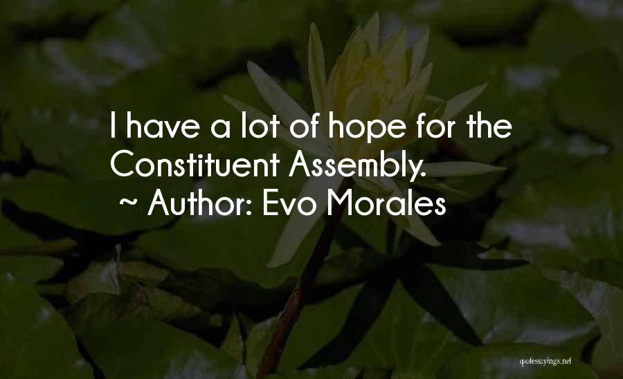 Constituent Quotes By Evo Morales