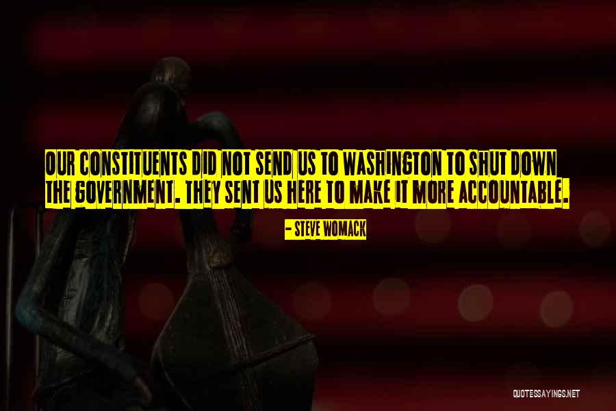 Constituents Government Quotes By Steve Womack
