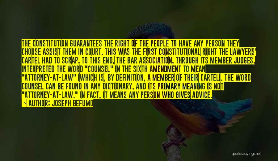 Constitutional Law Quotes By Joseph Befumo