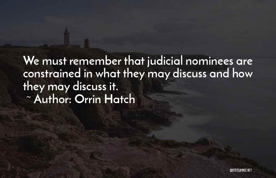 Constrained Quotes By Orrin Hatch