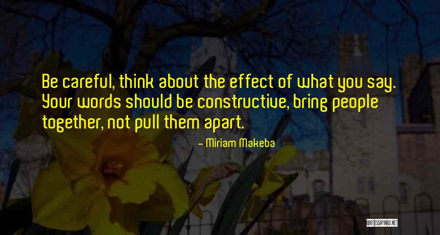 Constructive Thinking Quotes By Miriam Makeba Constructive Thinking Quotes By Miriam Makeba