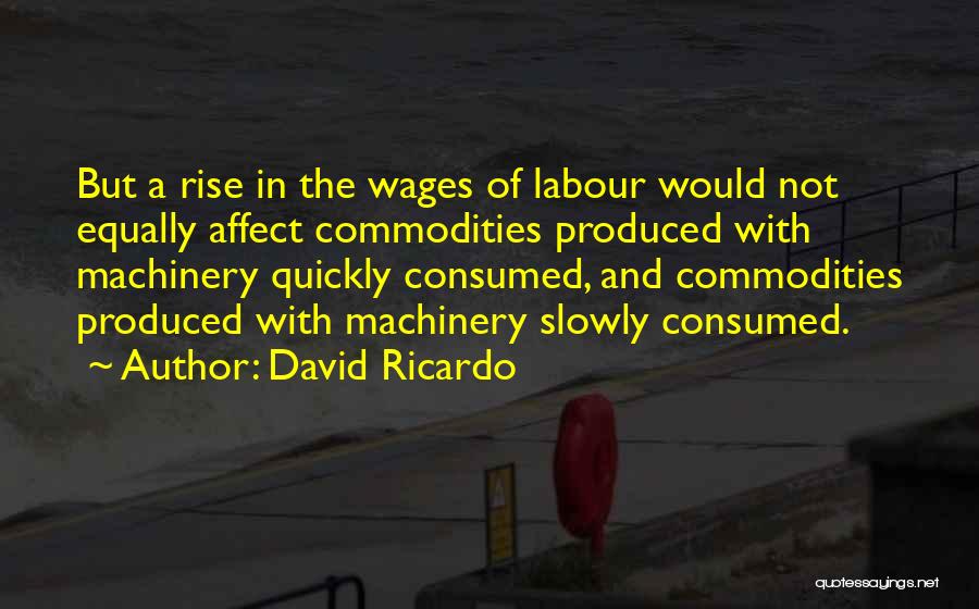 Consumed Quotes By David Ricardo