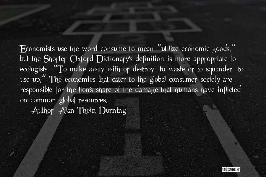 Consumer Goods Quotes By Alan Thein Durning