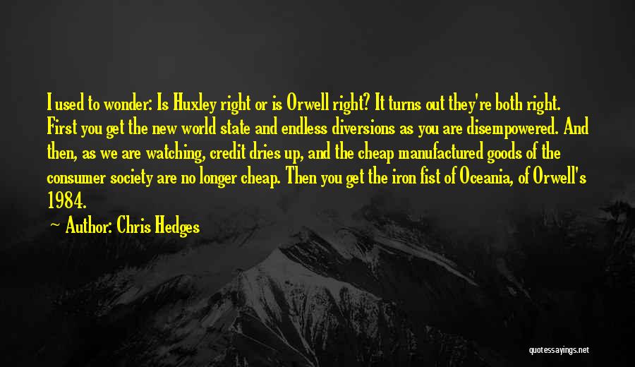 Consumer Goods Quotes By Chris Hedges