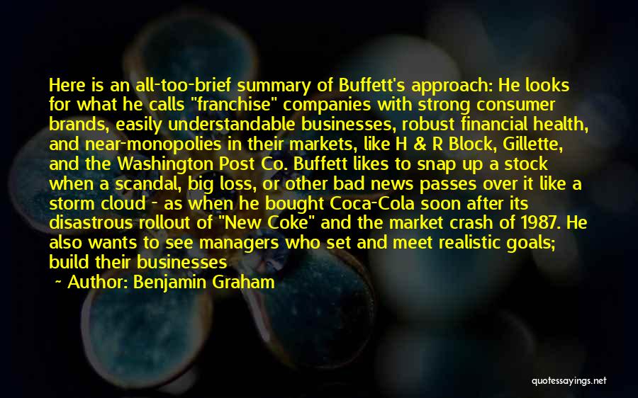 Consumer Health Quotes By Benjamin Graham