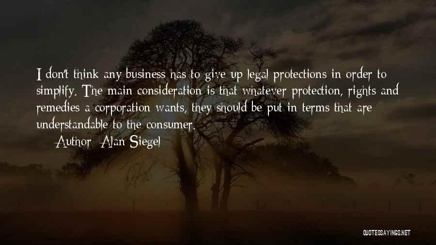 Consumer Protection Quotes By Alan Siegel