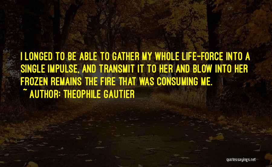 Consuming Fire Quotes By Theophile Gautier