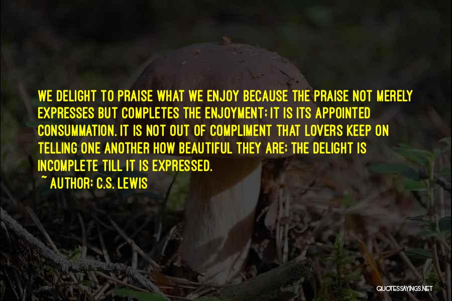 Consummation Quotes By C.S. Lewis