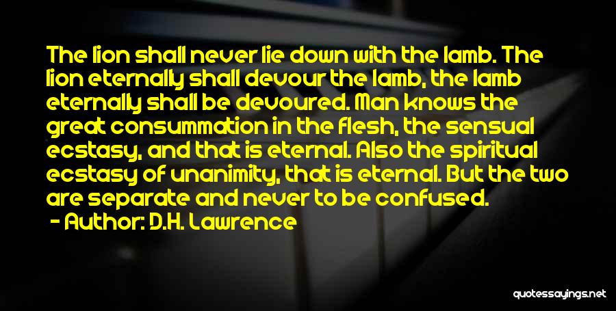 Consummation Quotes By D.H. Lawrence