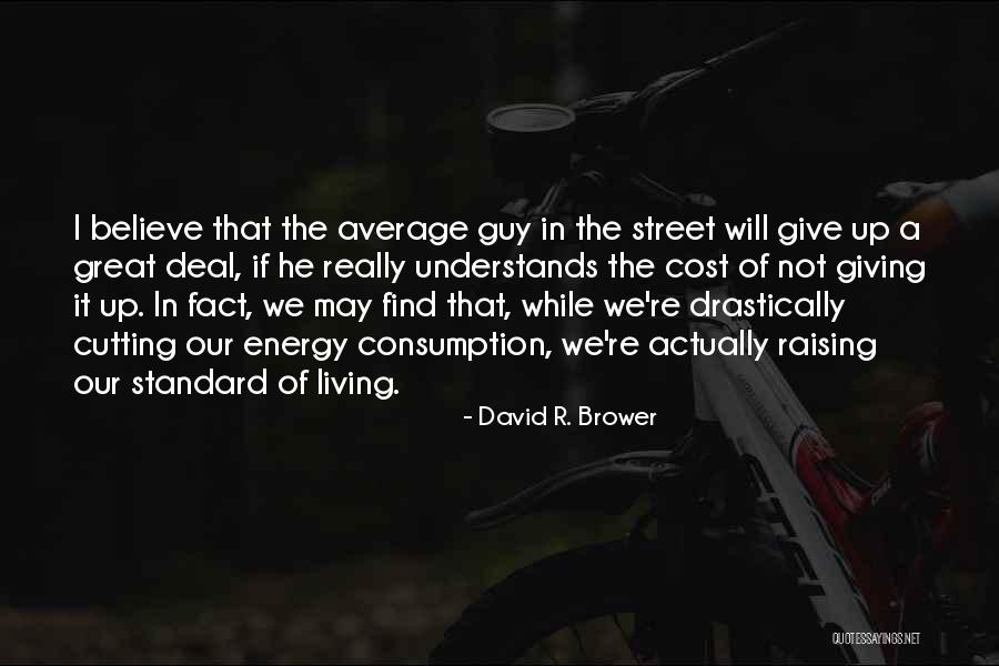 Consumption Quotes By David R. Brower