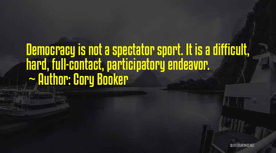 Contact Sport Quotes By Cory Booker