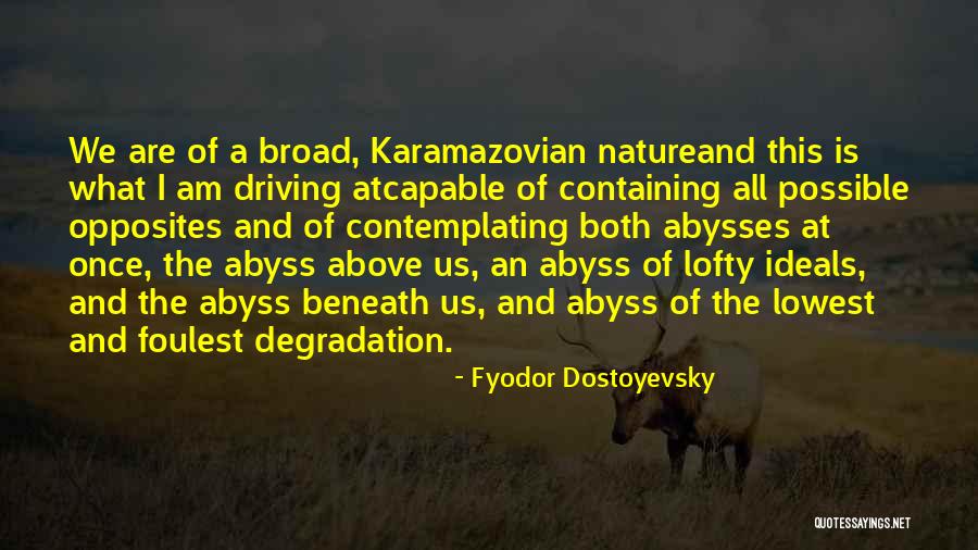 Contemplating Nature Quotes By Fyodor Dostoyevsky