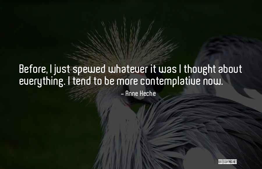 Contemplative Thought Quotes By Anne Heche Contemplative Thought Quotes By Anne Heche
