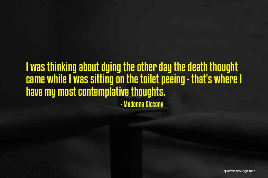 Contemplative Thought Quotes By Madonna Ciccone Contemplative Thought Quotes By Madonna Ciccone