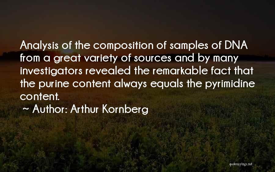 Content Analysis Quotes By Arthur Kornberg