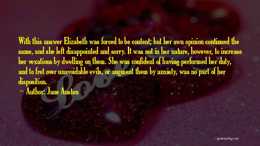 Content Disposition Quotes By Jane Austen