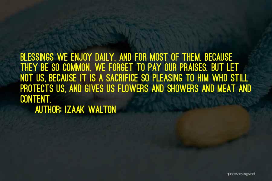 Content Quotes By Izaak Walton