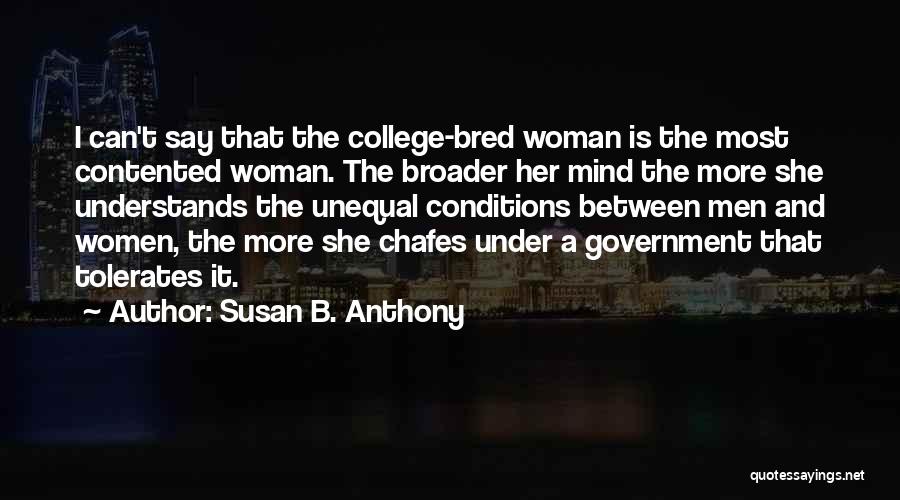 Contented Woman Quotes By Susan B. Anthony