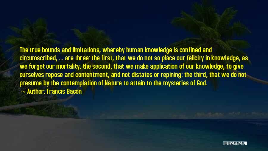 Contentment And Quotes By Francis Bacon