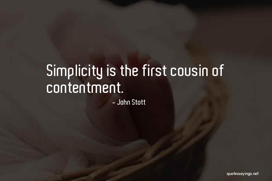 Contentment And Simplicity Quotes By John Stott Contentment And Simplicity Quotes By John Stott
