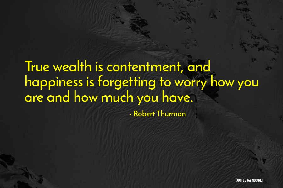 Contentment Happiness And Love Quotes By Robert Thurman