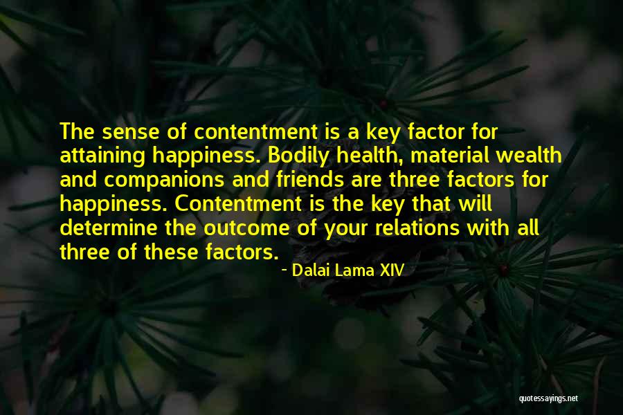 Contentment In Friends Quotes By Dalai Lama XIV