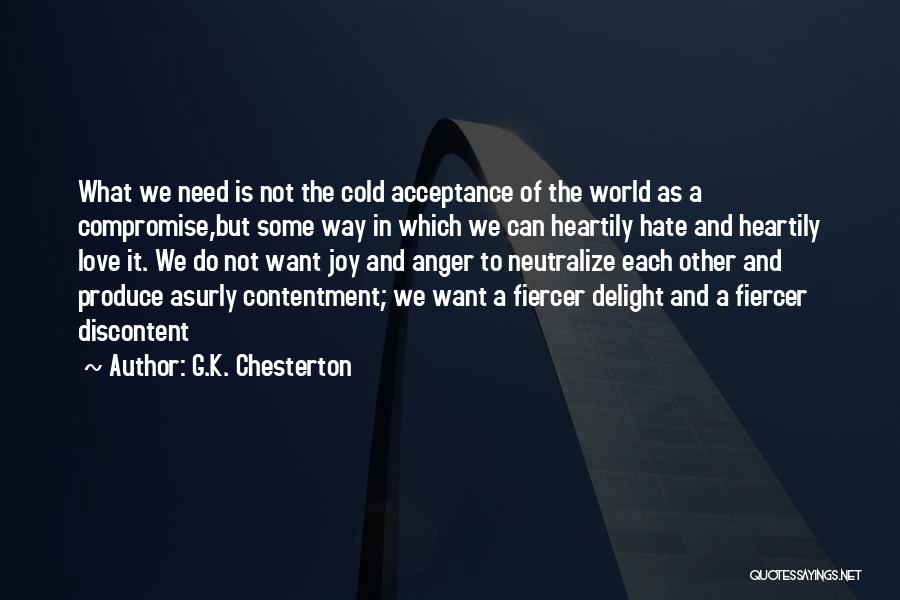 Contentment In Love Quotes By G.K. Chesterton