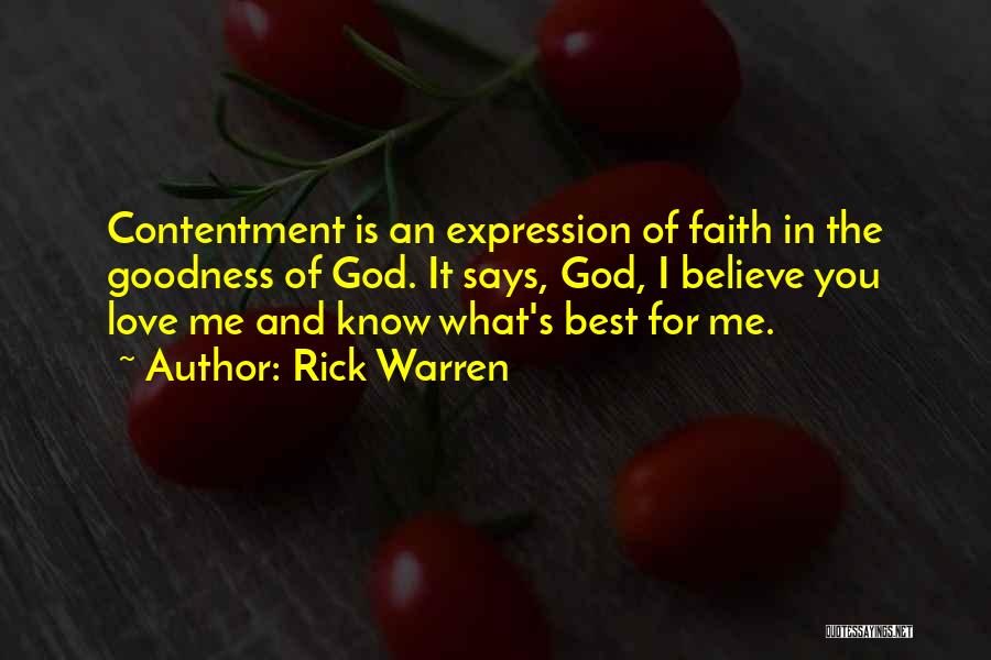 Contentment In Love Quotes By Rick Warren