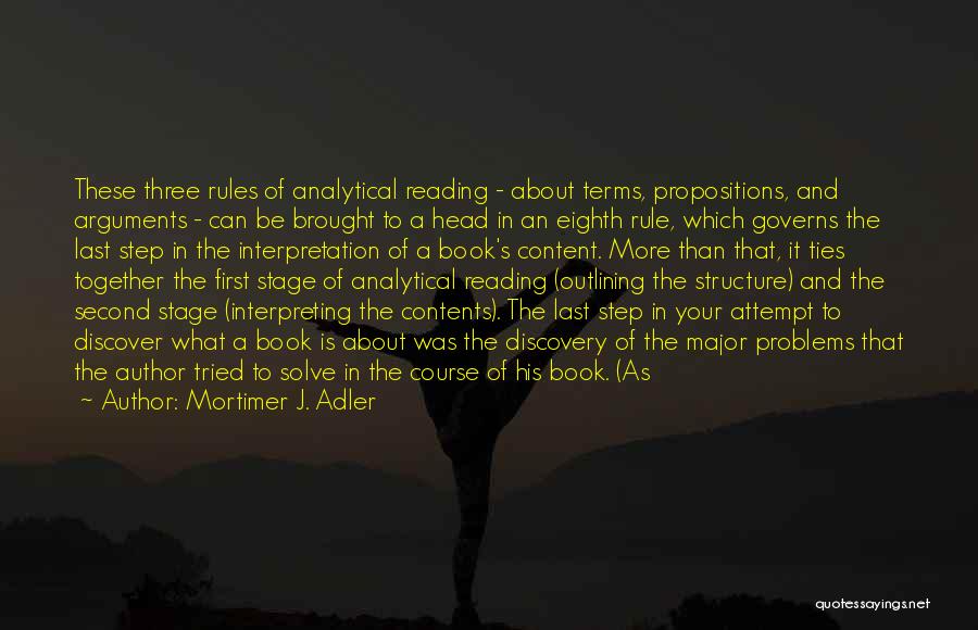 Contents Quotes By Mortimer J. Adler