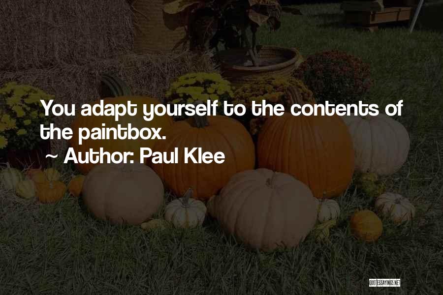 Contents Quotes By Paul Klee